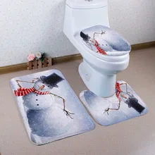 Por Snowman Bath Rug Lots From China Snowman Christmas Mats 3pcs Set Non Slip Water Absorb Floor Rugs Carpet Bathroom Pad