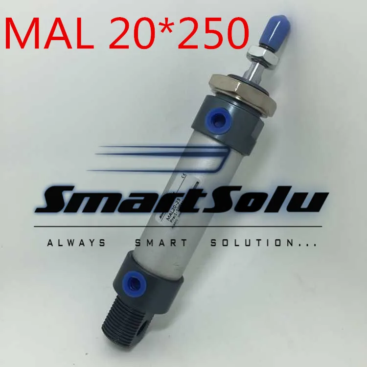 

Free Shipping MAL 20 X 250 Bore 20mm Stroke 250mm Aluminium Alloy Mini Cylinder 20*250 MM , 1/8" Port ,Double Action Single Rod