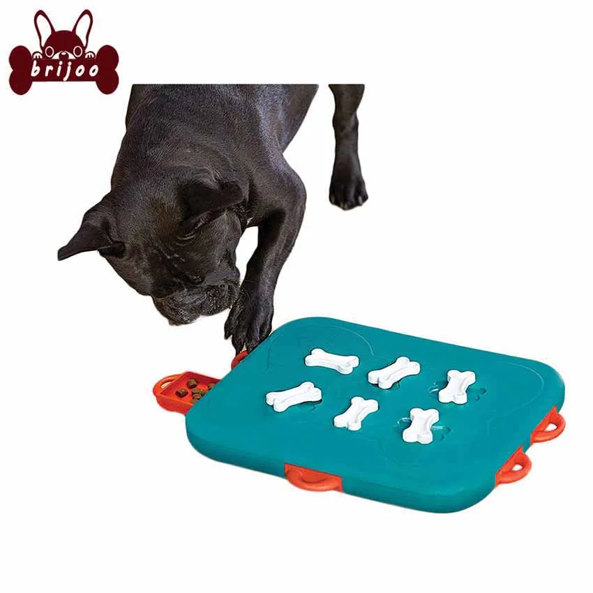 Brijoo Dog Toys Cat Leaky Feeder Dog Toy For Medium Dogs Cats Portable Interactive Square Shape Pet Toys Kitten Animals Products