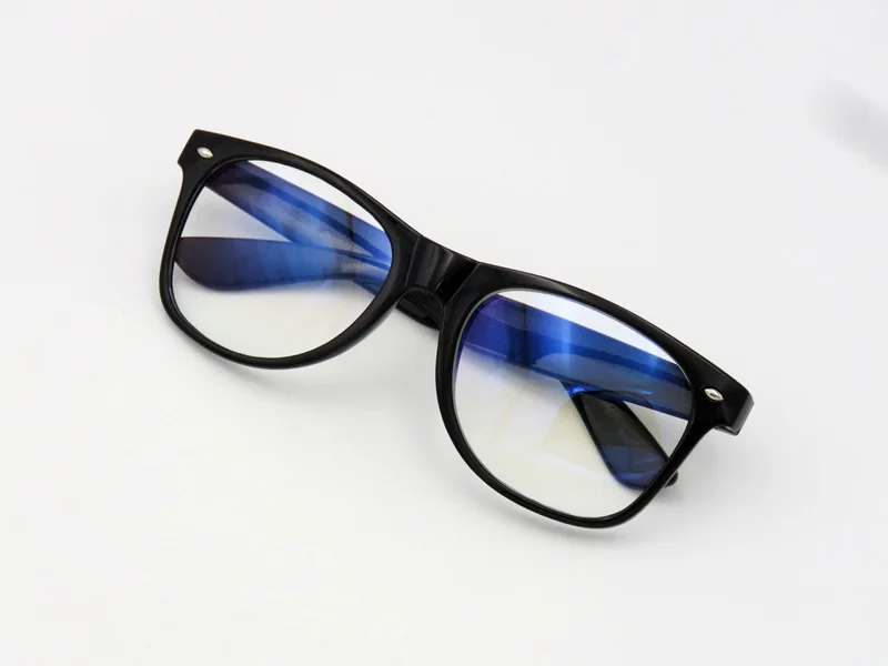 RB2140 оптическое синее покрытие анти радиационные Мужские Женские компьютерные очки прозрачные винтажные очки оправа очки - Цвет оправы: Gloss Black