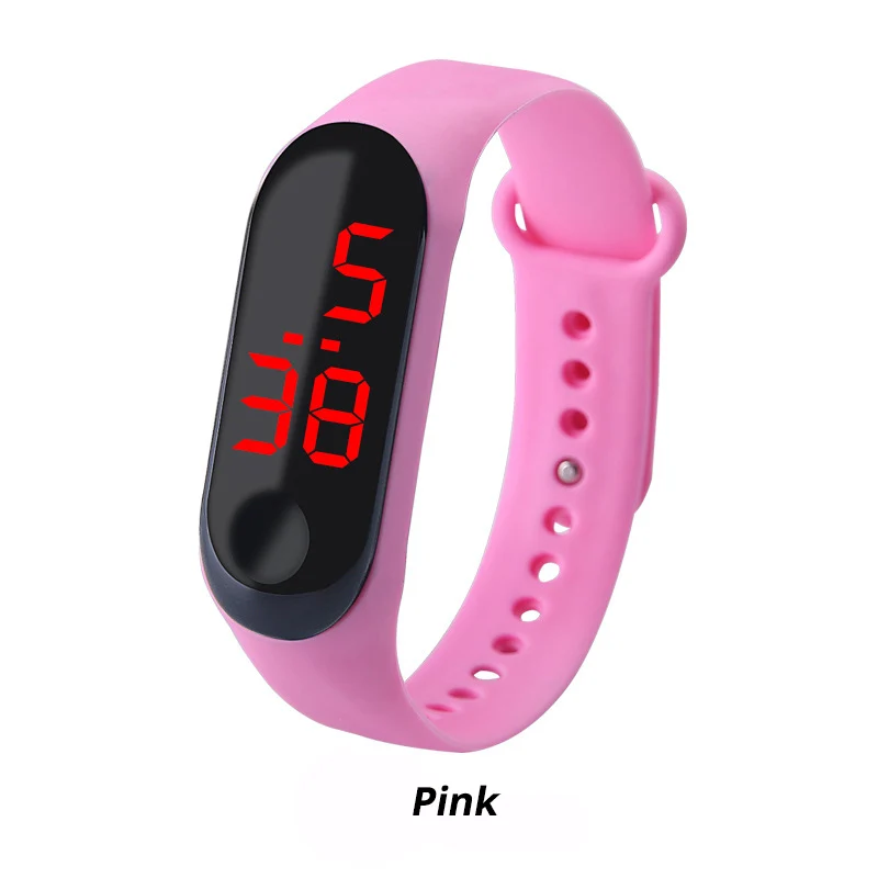 Для женщин светодиодный цифровые часы Роскошные красный свет сенсорный экран наручные часы с силиконовым ремешком спортивные Йога браслеты часы Relogio Masculino