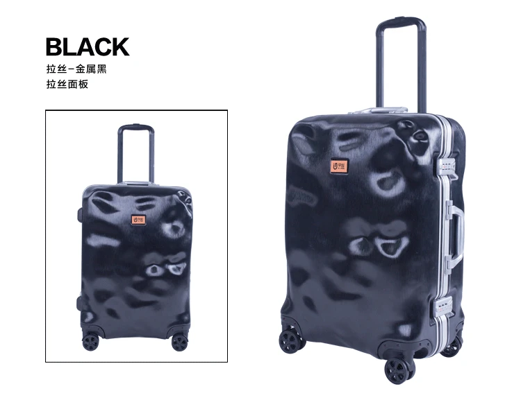 

Luggage Set Lightweight Spinner Suitcase Retro aluminum luggage universal wheel damaged luggage