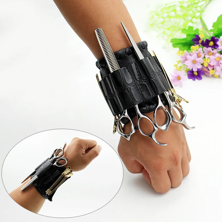 

New hook and loop trend hairdresser wrist bag barber scissors kit hair tools a generation of hair