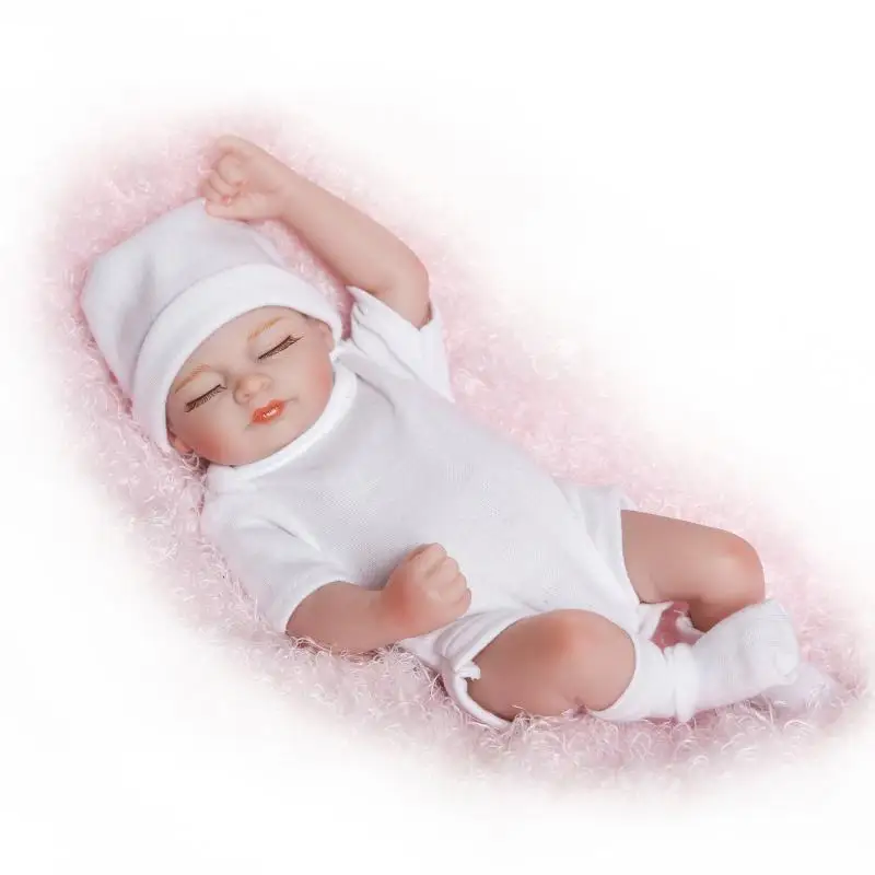 25 см 1" poupee мини Полный силиконовый быть возрожденным ребенок мальчик куклы мягкое тело напиток кукла реалистичные игрушки для ванной Playmate новорожденный juguetes