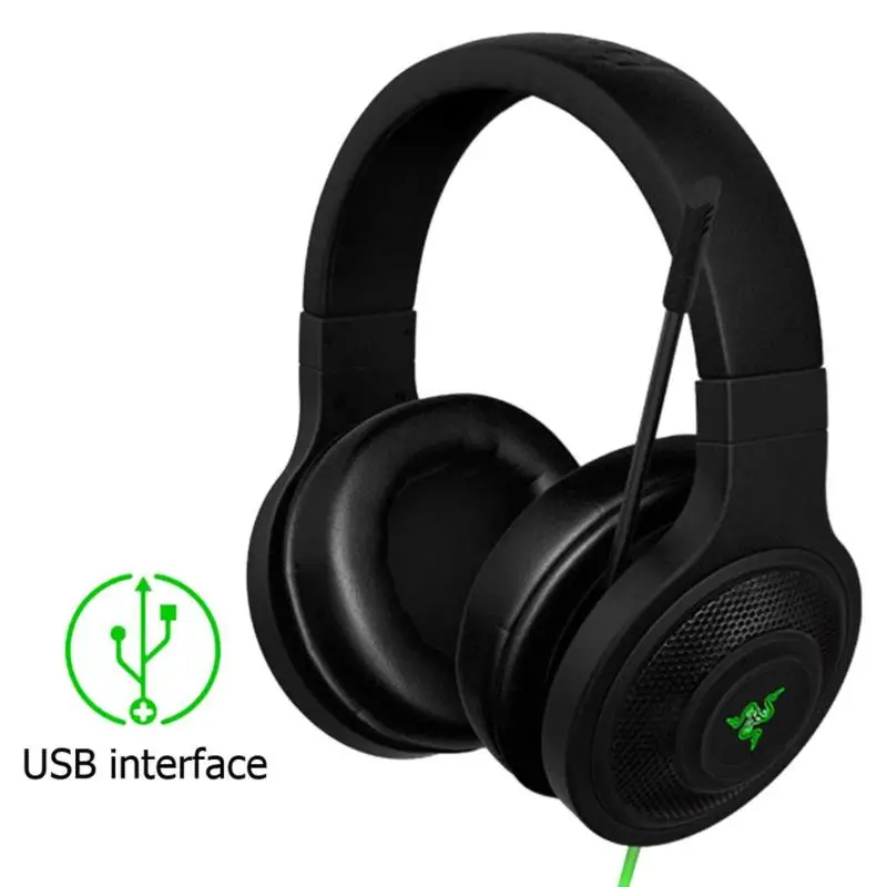 Razer kraken основные стандартные наушники с шумоизоляцией Накладные наушники Проводная игровая гарнитура аналоговые 3,5 мм USB наушники с микро - Цвет: USB