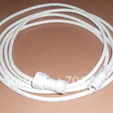 3 м(10 футов) 3 ядра водонепроницаемый удлинитель, один конец с мужчиной, другой конец с женщиной, белого цвета