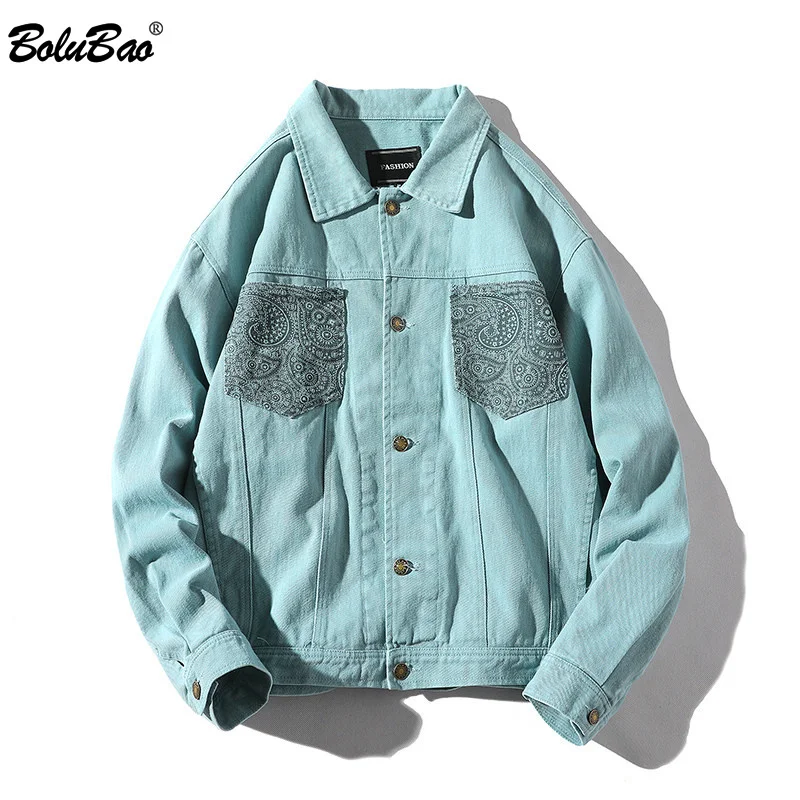 

BOLUBAO Jackets Men Fashion Coat 2018 Autumn Male Casual Embroidery Streetwear Coat Hip Hop Solid color Stitching Jacket Man