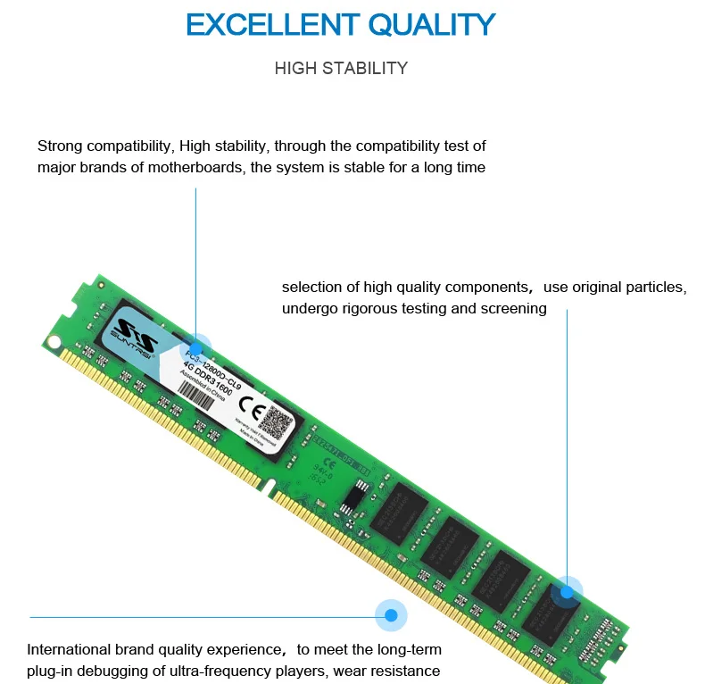 Suntrsi DDR3 Ram 8 Гб 1600 МГц 1333 МГц 4 ГБ для настольного компьютера 1,5 в настольной памяти 240pin