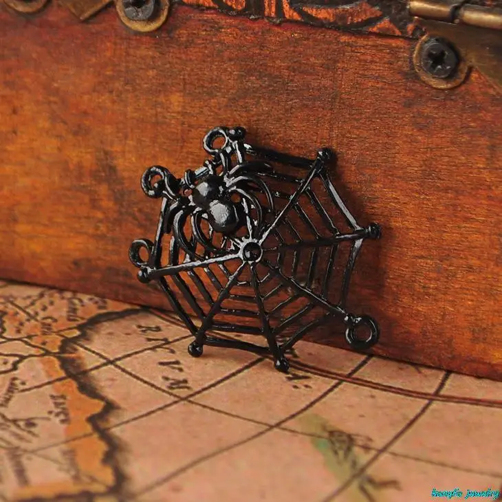

Black spider web S1352 retro alloy accessories jewelry diy manual alloy accessories wholesale 3.15 grams