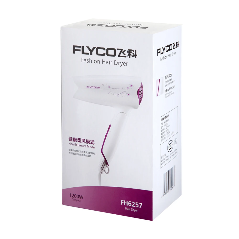 Flyco FH6257 дорожный складной фен Инструменты для укладки волос Secador De Pelo Профессиональный Vitek ионный фен горячий и холодный ветер