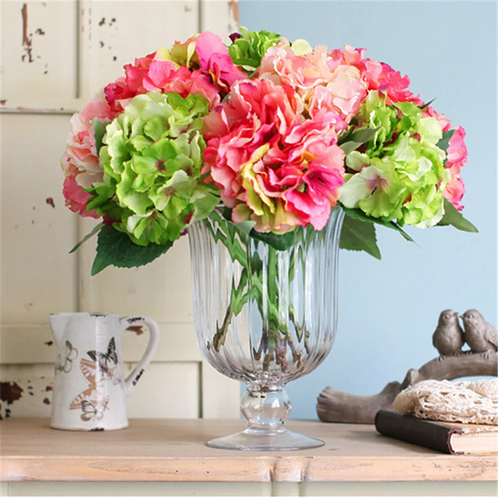 Hot Price Classic Neoclassical Diamond Tall Glass Vase Transparent