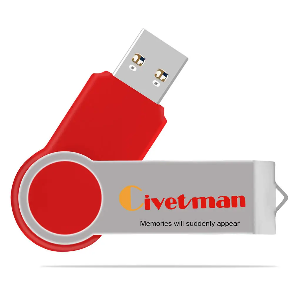 Civetman USB флеш-накопитель 32 ГБ вращающийся металлический USB 3,0 флеш-накопитель 128 г флеш-накопитель высокоскоростной usb-флеш-накопитель 64 ГБ флеш-накопитель - Цвет: red