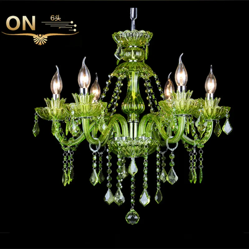 Green Crystal chandeliers fashion crystal chandelier light dining room