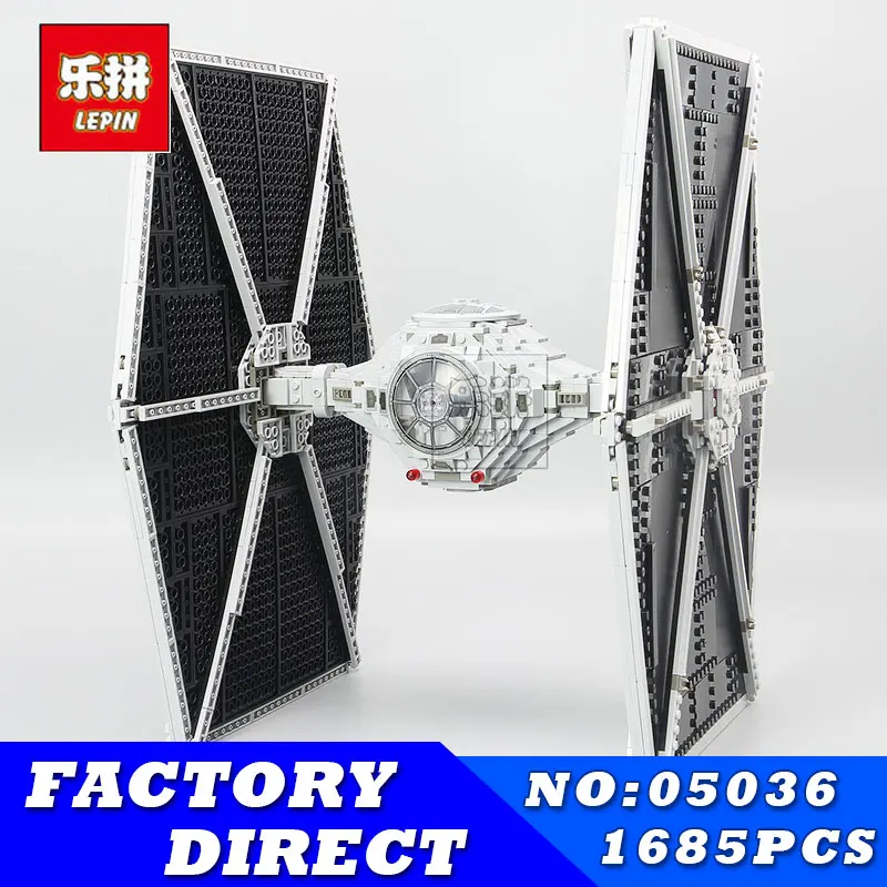 

LEPIN 05036 1685Pcs Star Series Wars Tie Fighter Building Blocks Bricks Set Children Educational Toys Compatible 75095 Gift