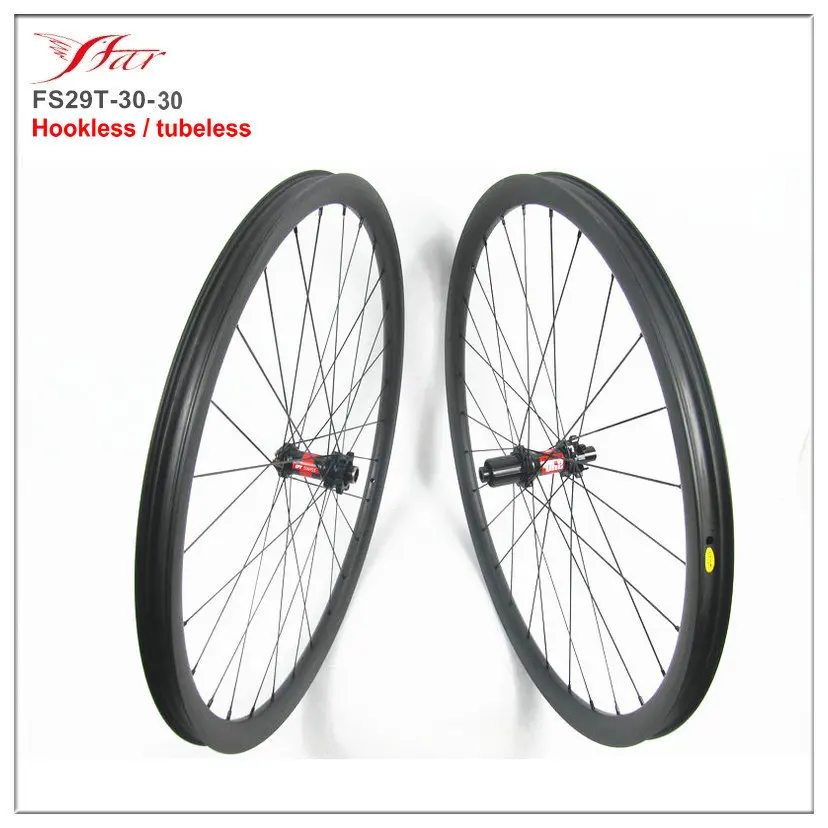 

MTB Hooklesss & Tubeless 30D*30W carbon wheels XC AM 29er Farsports carbon wheels DT240S hub carbon disc brake wheels 28H