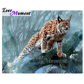 

Ever Moment Diamond Painting Full Square Drill Handmade 5D DIY Mosaic Leopard on Tree Diamond Embroidery Decoration 3F879
