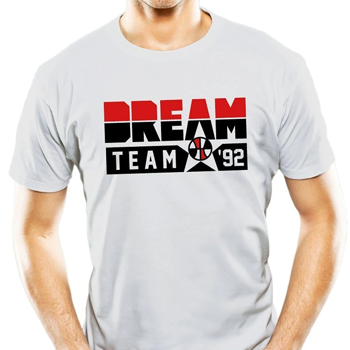 

Top Quality Cotton Casual Men T Shirts Men Free Shipping Men'S Dream Team 92 T Shirt
