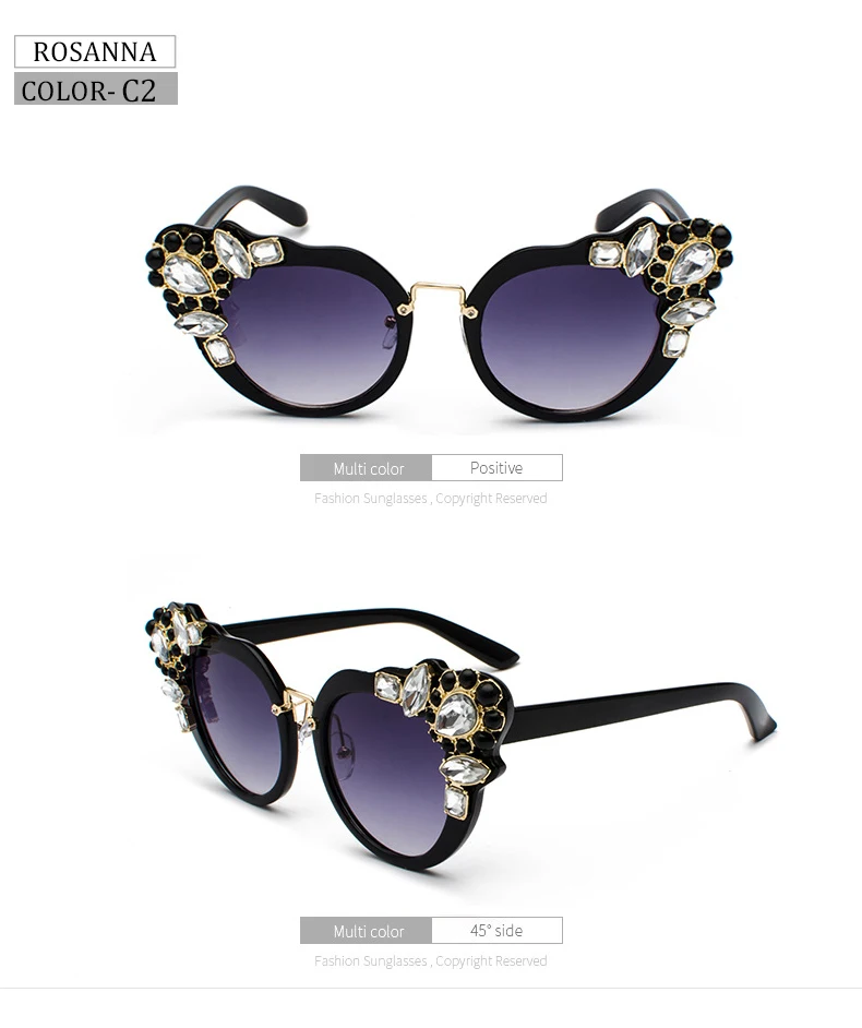 Женские классические солнцезащитные очки "кошачий глаз", женские новые модные роскошные дизайнерские Зеркальные Солнцезащитные очки от известного бренда, женские солнцезащитные очки для вечеринок со стразами