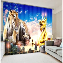 Крадущийся тигр фото печать шторы