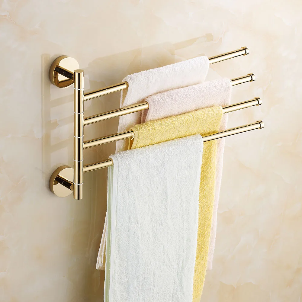 European Style Gold Towel Rack Activities Rotated Towel Bar Four Three