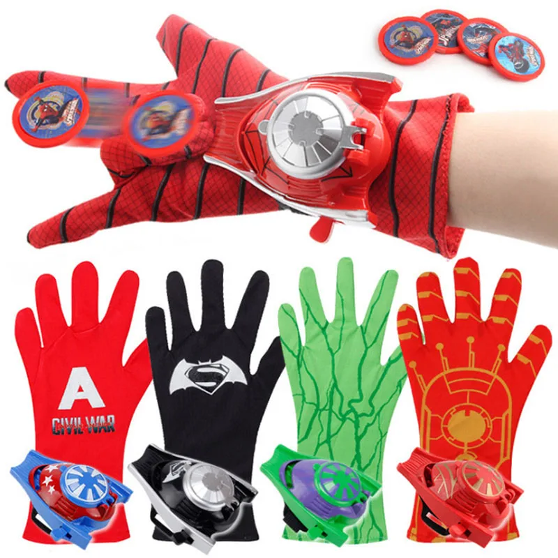 

Gleeooy Marvel Avengers Superhero Gloves Captain America/Spider-man/Bat-man/Hulk Launch Gloves Toy Gift for Kid/Adult Avengers