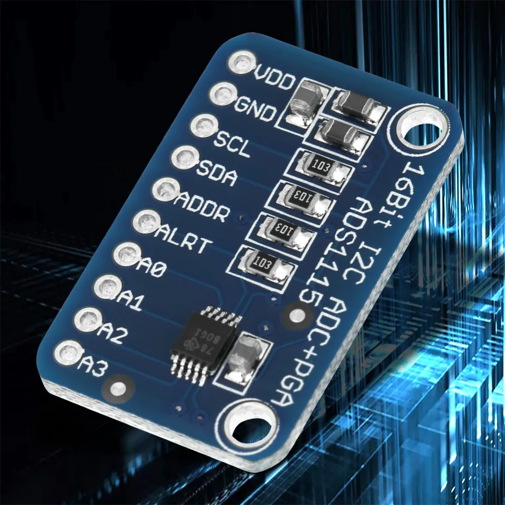 1 шт. аналого цифровой модуль ADS 1115 16 битный I2C ADC макетная плата