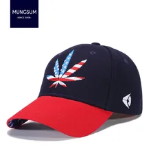 

2018 New Fashion Embroidery Leaf Cap Weed Snapback Hats For Men Women Cotton Swag Hip Hop Fitted Baseball Caps