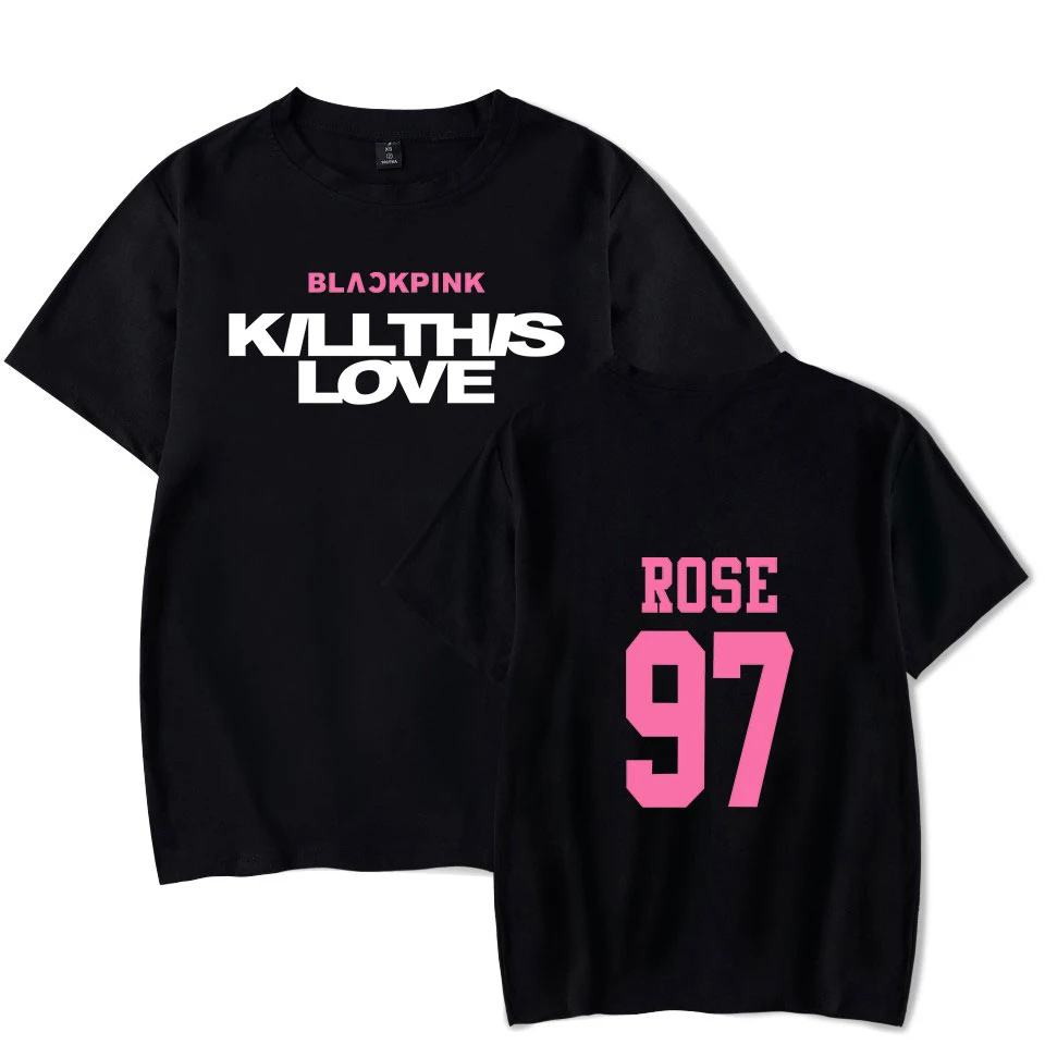 

Blackpink Kill This Love Short Sleeve T-shirt One Love Women/men Hip Hop Pullover Oversize Summer Soft Fashion Summer Clothes