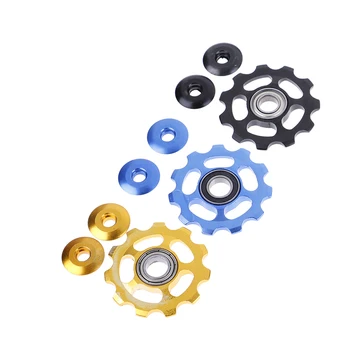 

3 Colors 11T MTB Bicycle Rear Derailleur Jockey Wheel Bearing Pulley Road Bike Guide Roller 4mm 5mm 6mm