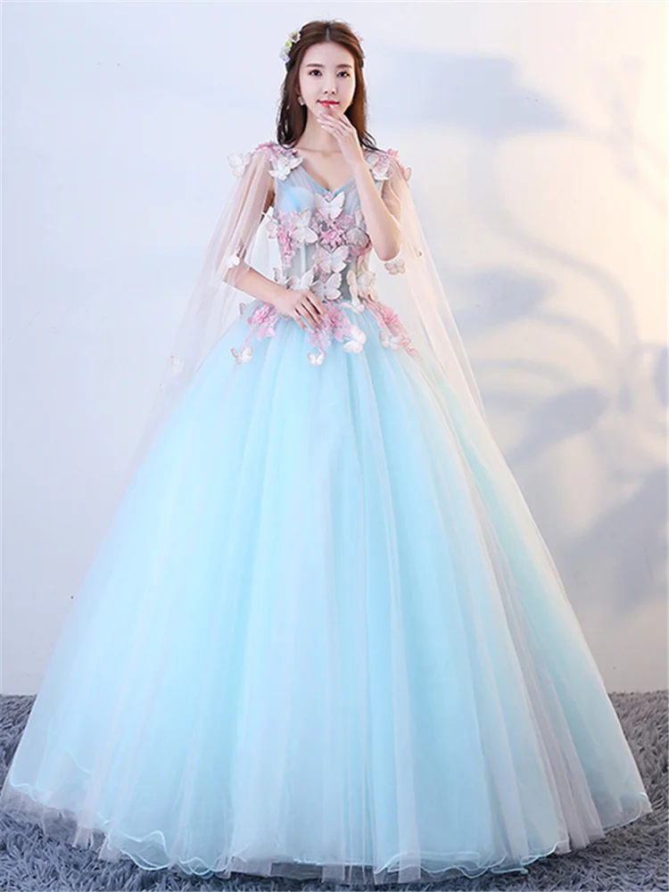 Это YiiYa свадебное платье, элегантное, с аппликацией, v-образный вырез, без рукавов, синее, кружевное, длина до пола, свадебное платье es CH008
