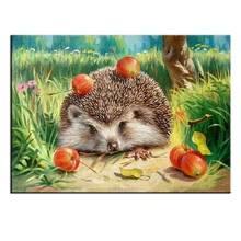 MOLEK DIY картина маслом по номерам комплект Ежик животное современная акриловая живопись на холсте домашний Декор стены искусства для гостиной
