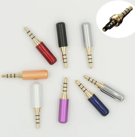 100pcs Copper 3 5mm Audio Jack with Belt Clip Gold plated 3Pole Male Adapter Earphone Plug For DIY Stereo Headphone