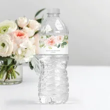 100 шт/партия красочные печатные пользовательские свадебные этикетки для бутылок обертывание цветок день рождения индивидуальная бутылка с водой наклейки