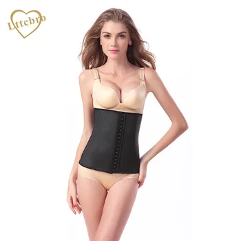 

Latex Waist Corset Steel Boned Underbust Rubber Waist Cincher