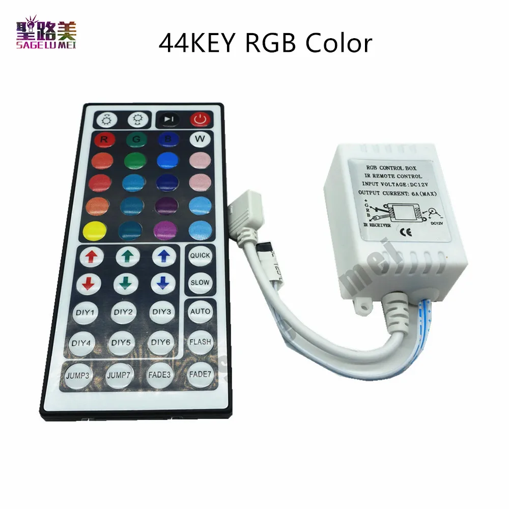 

Infrared Remote IR remote Single color white warm white Dimmer DC 12V 24V RGB RGBW LED strip music controller For led strip tape