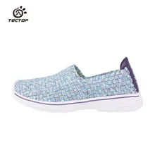 Tectop/Женская плетеная обувь; дышащие легкие кроссовки с амортизацией; уличная противоскользящая износостойкая обувь; прогулочная обувь