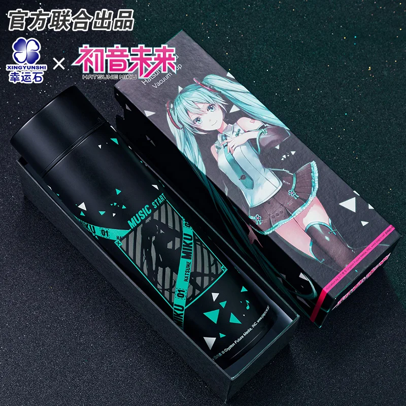  Hatsune Miku Thermos Steel Water Bottle LED Display Temperature Sensing Cup Manga Role Kagamine RIN - 33063023721