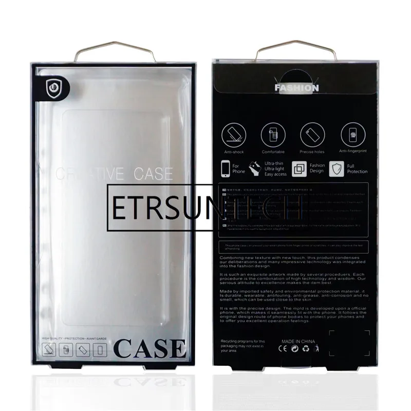 

200pcs/lot Blister PVC Plastic Clear Retail Packaging Package Box for iPhone 6 6s 7 8Plus Clear Mobile Phone Case Cover