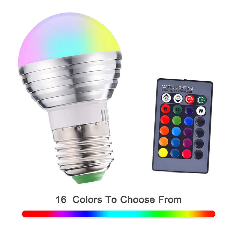 5 W 3 W RGB E27 удаленного Управление умный свет лампы яркие светодиодные лампы Home Decor Гостиная