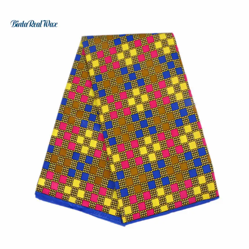 

100% Cotton African Wax Prints Ankara Fabric 2018 New Hollandais Wax High Quality 6 yards African Fabric for Dress 24FS1057