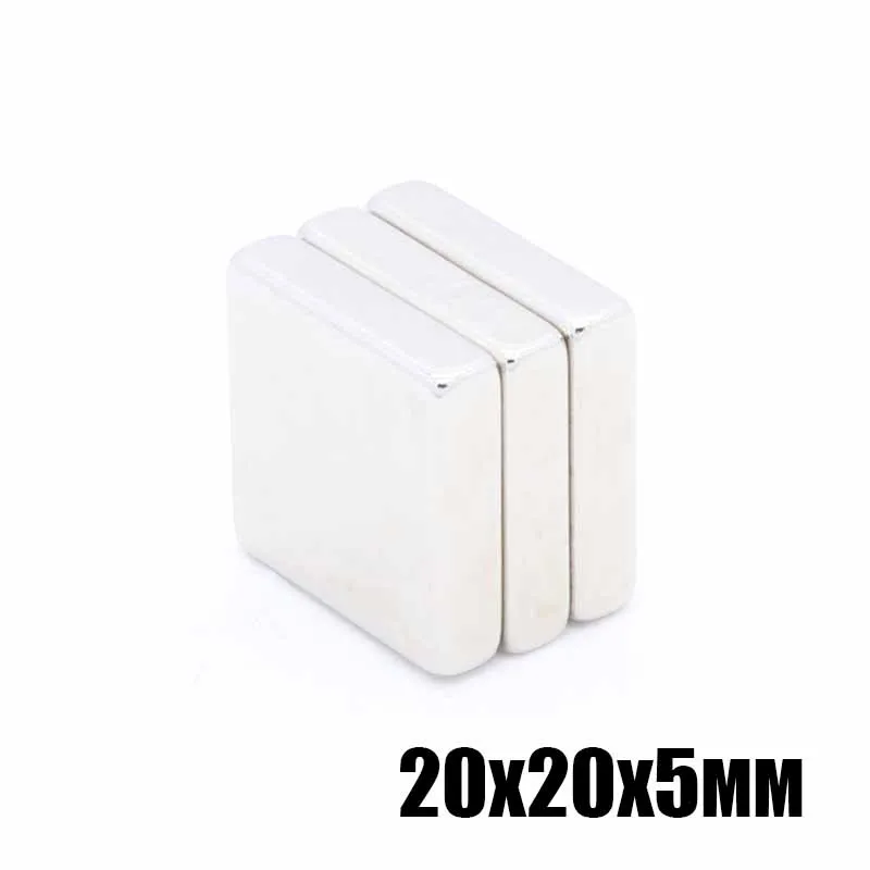 20 штук 20x20x5 мм мощный квадратный NdFeB неодимовый магнит редкоземельный магнит 20*20*5 мм N35 неодимовые магниты 20 мм x 20 мм x 5 мм