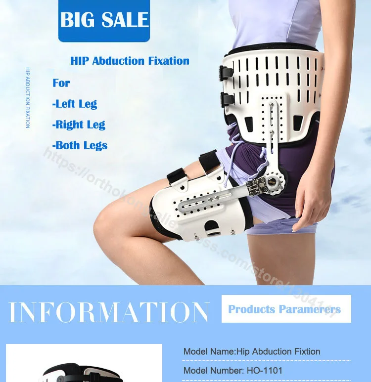 Hip Abduction Fixtion Orthosis For Dislocation of Hip Joint Leg Injury Hip Replacement Lower Limbs Extremity Paralysis Fixed