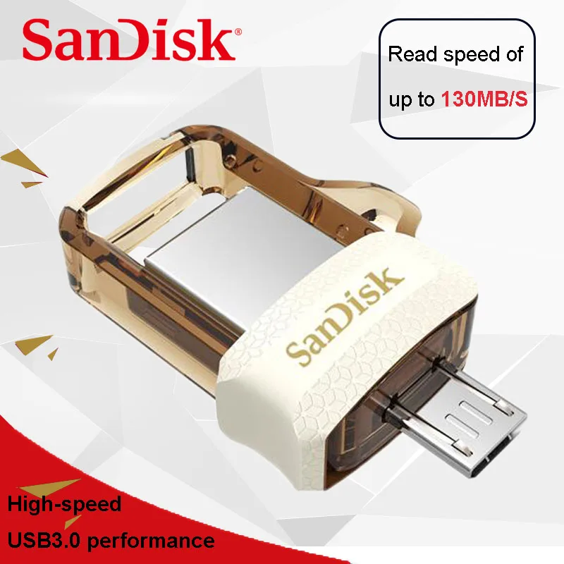 Sandisk Extreme Usb 3,0 двойной OTG USB флеш-накопитель для смартфонов/планшетов/PC флешки 32 ГБ высокая скорость Флеш накопитель USB Stick SDDD3