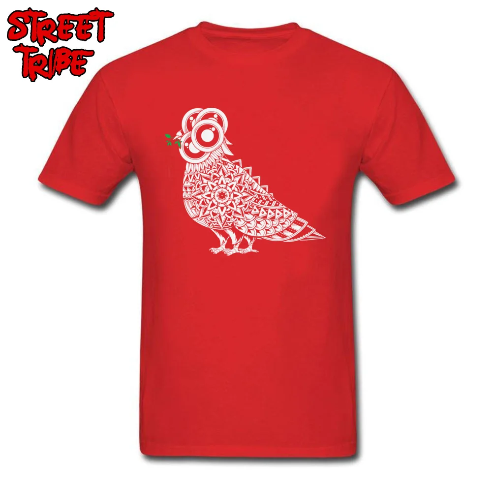 Alien Pigeon T Shirt Europe Short Sleeve 2018 Fashion Crewneck 100% Cotton T Shirt Camisa T-shirts for Men Summer Fall Alien Pigeon red