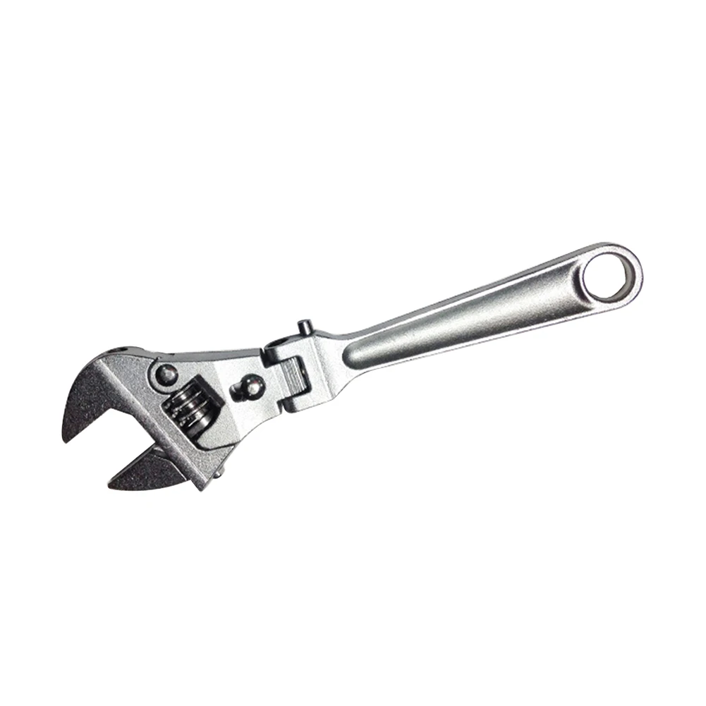 

Hand Tool Folding Handle Pipe Key Wrench Adjustable Spanner Durable Dual Purpose Flexible Metal Ratchet Multifunctional Home