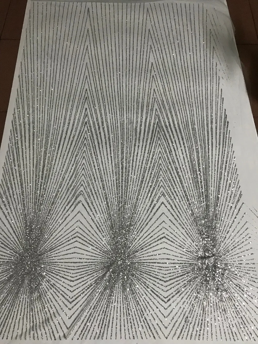 

unique ZH-7116 glued glitter net lace fabric French net lace fabric with glued glitter decoration