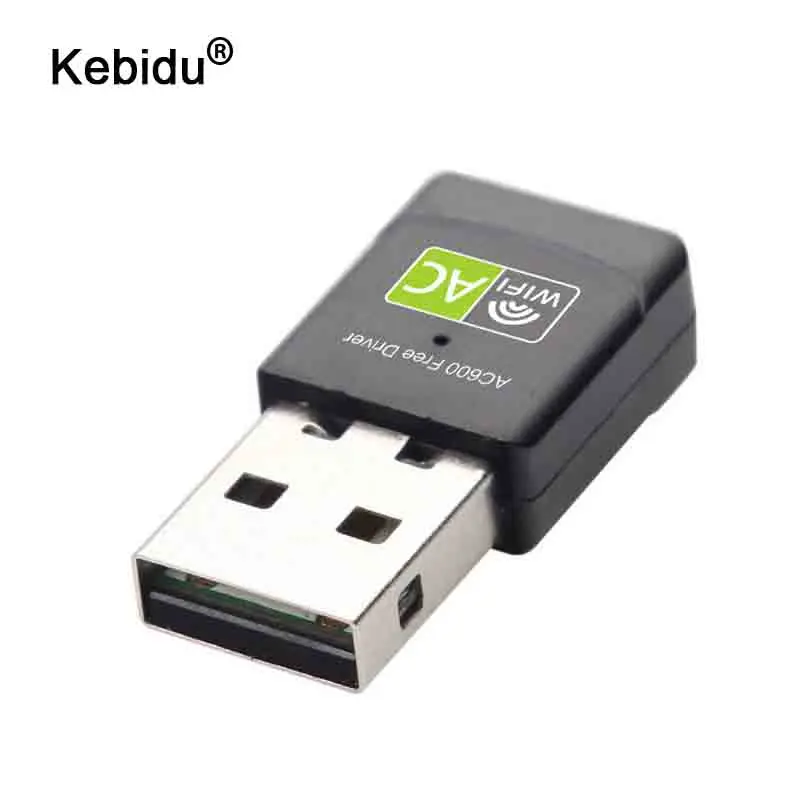 Kebidu 2 4 + 5 ГГц мини беспроводной USB Wi-Fi адаптер Бесплатный приемник драйвера 600