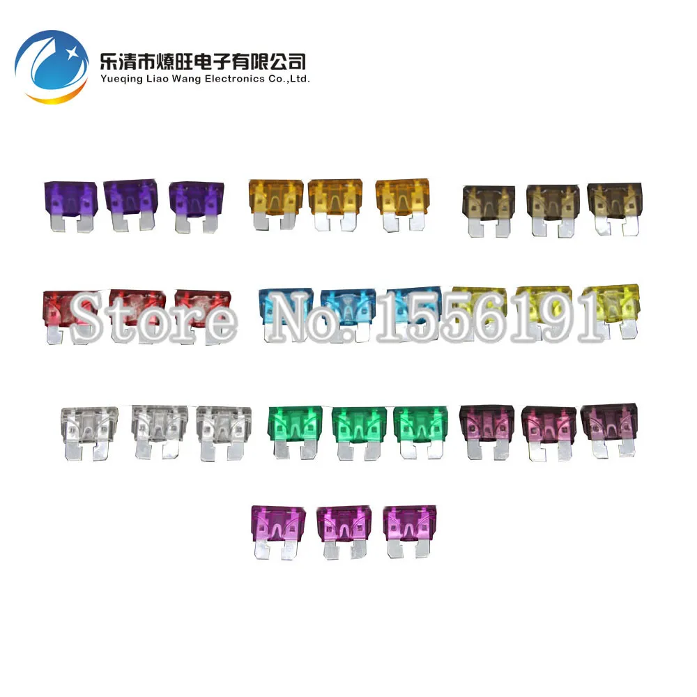 30PCS 340A Medium Size Auto fuse, 3pcs for each specification