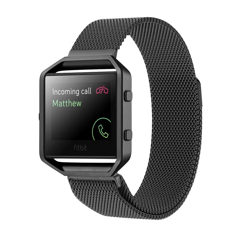 Ремешок из нержавеющей стали для Fitbit Blaze, магнитная Миланская петля, Женский Мужской сменный ремешок для Fit bit Blaze, браслеты