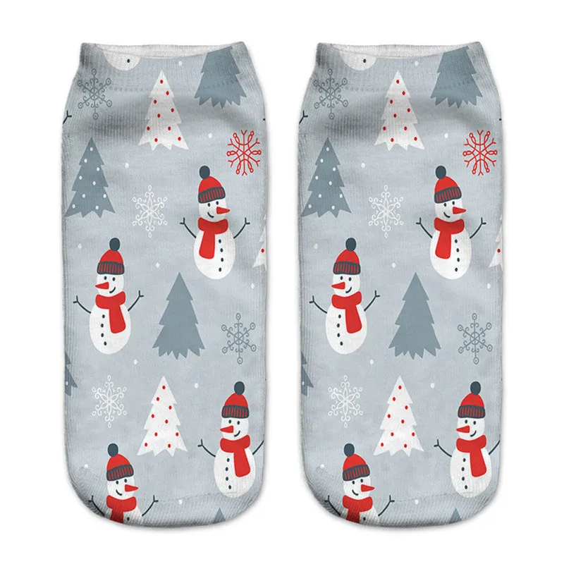 Бренд Chamsgend Merry Christmas, женские носки, новинка, Harajuku, 3D принт, Kawaii, до лодыжки, Calcetines Femme Mujer, носки, милые носки A1 - Цвет: TZZ70816661I